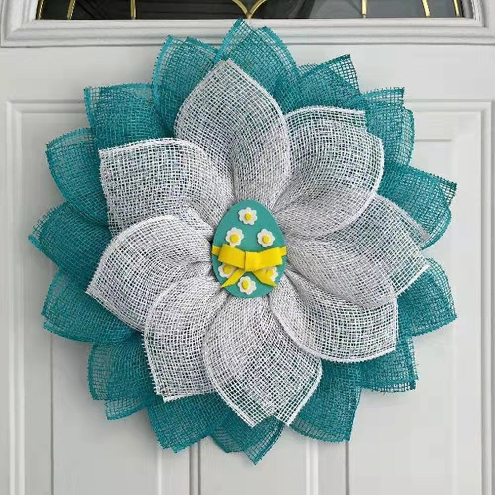 Easter Valentine's Day Wreath Artificial Flower Garland Wall Hanging Decor