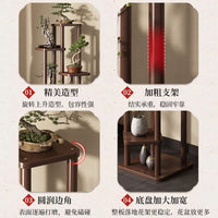 Multi-Tier Solid Wood Plant Stand for Indoor & Balcony Display