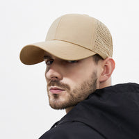 Men's Quick-Dry Breathable Mesh Baseball Cap Lightweight Sun Protection Outdoor Hat
