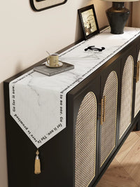 Luxury Tassel Table Runner for Dining Table, Coffee Table, Dresser, Cabinet Decor