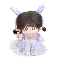20cm Cotton Doll Clothes Set with Headwear for Plush Dolls