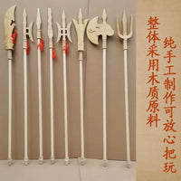 Ancient Chinese Dynasty Wooden Weapon Props for Cosplay and Stage Performance