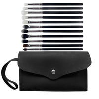 11-Piece Soft Fiber Eyeshadow Brush Set - Multifunctional Eye Makeup Tools