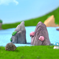 Miniature Resin Mountain Aquarium Ornament for Micro Landscape Gardening
