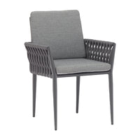 Outdoor Rattan Woven Aluminum Dining Table and Chair Set for Patio Garden