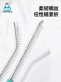 Baby Bottle & Nipple Cleaning Brush Set with Straw Cleaner and Sponge
