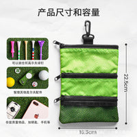 Portable Golf Ball & Tee Pouch - Lightweight Multifunctional Storage Bag for Golf Accessories