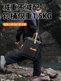 Multifunctional Portable Fishing Bucket with Seat, Lightweight Fishing Tackle Box for Angling