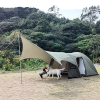 Hona Outdoor Camping Tent 4-6 Person Double Layer Rainproof Windproof Tunnel Tent