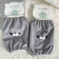 Cute Seal Plush Arm Sleeves for Students and Office Wear, Dirt-Resistant and Durable
