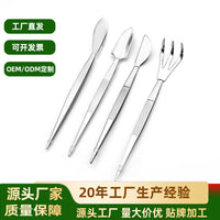 Stainless Steel Bonsai Root Hook Rake Tweezer Set for Bud Picking, Soil Loosening, and Repotting