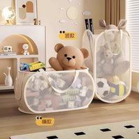 Large Capacity Foldable Storage Basket for Kids' Toys, Plush Dolls, and Laundry