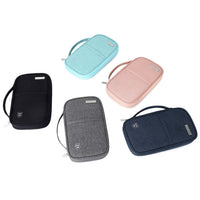 RFID Blocking Passport Holder Travel Wallet with Zipper Closure for Men and Women