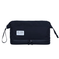 Waterproof Double-Layer Travel Toiletry Bag for Men with Wet/Dry Separation