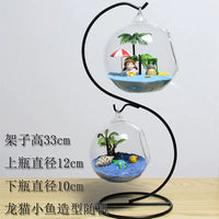 DIY Miniature Seascape Glass Terrarium Bottle Pendant Home Decor Gift