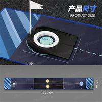 Indoor Golf Putting Green Mat with Dual-Track Ball Return