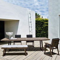 Nordic Outdoor Teak Patio Furniture Set for Garden Balcony Hotel