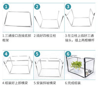 Mini Greenhouse with Stainless Steel Frame for Balcony Plants