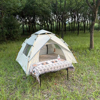 Automatic Pop-Up Camping Tent for 3-4 People, Waterproof UV Protection, Mosquito Net, Easy Setup Yurt Style