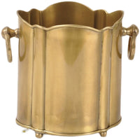 European Retro Handmade Brass Ice Bucket for Bar & Restaurant, Decorative Flower Vase