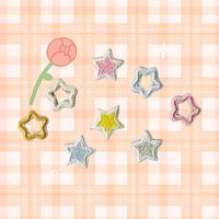 Self-Adhesive Hollow Star and Heart Embroidery Patches for Clothing and Accessories