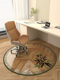 PVC Chair Mat for Hard Floors - Transparent Printed Floor Protector for Office and Study Chairs