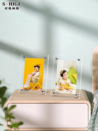 Acrylic Double-Sided Photo Frame for Postcards and Pictures