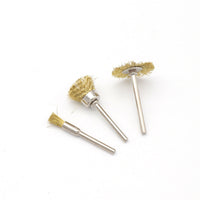 45-Piece Mini Copper Wire Brush Set for Rotary Tools - T-Type, Cup, and Pen Brushes
