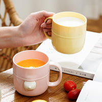 Kids Cartoon Toothbrush Holder and Rinse Cup Set, Travel-Friendly, Drop-Resistant