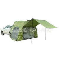 Outdoor Car Rear Tent with Storage Space, Quick-Open, Bicycle Motorcycle Rainproof Sunshade