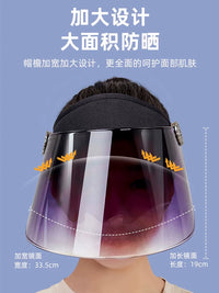 UV Protection Sun Visor with Full Face Shield for Cycling and Outdoor Activities