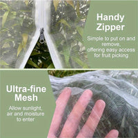 Garden Plant Insect Net Cover with Drawstring and Lock for Greenhouse Orchard Protection