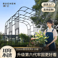 Garden Arch Trellis for Climbing Plants, Grapes, Roses - Coated Steel Pipe
