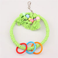 Parrot Chew Toy Ring Swing for Bird Cages - Climbing Rope for Budgies, Lovebirds, Cockatiels