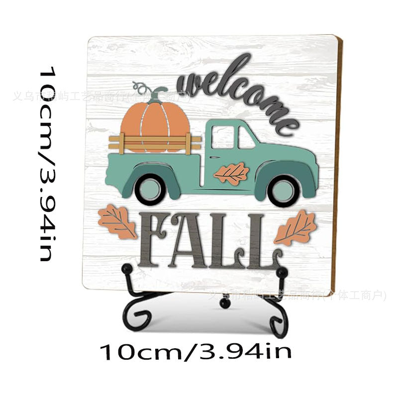 Autumn Thanksgiving Wooden Tabletop Decor