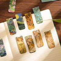 Creative Oil Painting Magnetic Bookmarks - Van Gogh Monet Masterpiece Collection