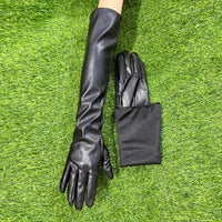 Women's 50cm Extra Long Touchscreen Gloves Over-Elbow Warm Winter Fleece Lined Arm Sleeves