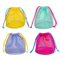 Dopamine Kids Toy Storage Bag Portable Drawstring Travel Wash Bag Transparent Mesh Beach Bag