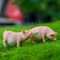 Miniature Pig Figurine for Desktop, Living Room, Garden, and Bonsai Decor