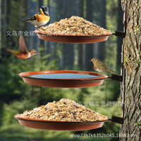 Multi-functional Outdoor Bird Feeder & Bath for Tree Trunk Mounting