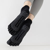 Women's Non-Slip Five-Toe Yoga Pilates Socks for Fitness and Indoor Workouts