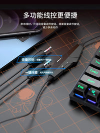 Wired Gaming Headset with Noise-Cancelling Microphone for PC, Laptop, and Type-C Devices