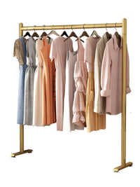 Heavy-Duty Single Rod Garment Rack for Balcony and Indoor Use