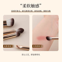 Luvia Magic Box 3-Fold Portable Mini Travel Makeup Brush Set with Eyeshadow Brush