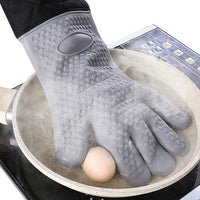 Silicone Heat Resistant Oven Mitts with Cotton Lining for Kitchen Baking and Grilling