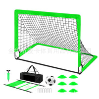 Portable Soccer Goal Set 6x4ft, Easy Assembly Fiberglass Pole Football Goal for Backyard Training