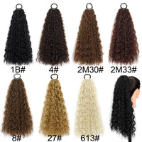 Curly Ponytail Extension Synthetic Hairpiece with Elastic Band for Women