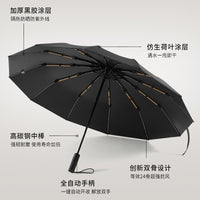 Oversized Double Automatic Umbrella 24-Rib Windproof UV Protection UPF 50+ for Sun and Rain