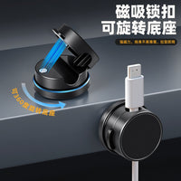 360-Degree Rotating Magnetic Cable Organizer for Desk