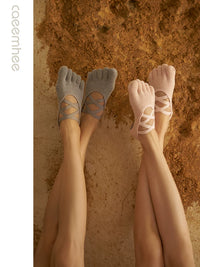 Professional Non-Slip Toeless Yoga Socks for Women - Pilates, Dance, Barre, and Studio Workouts